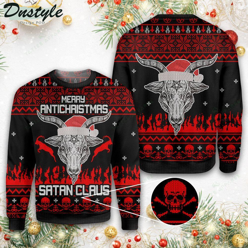 Merry Anti Satan Claus Ugly Christmas Sweater