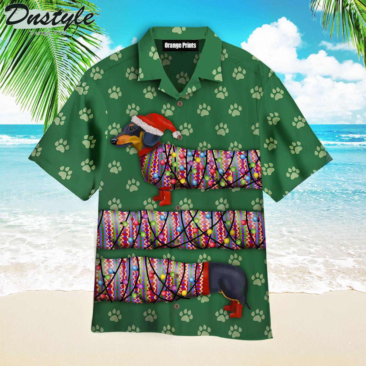 Dachshund Christmas Funny Hawaiian Shirt