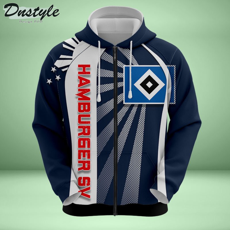 Hamburger SV Allover bedrucktes Hoodie-T-Shirt