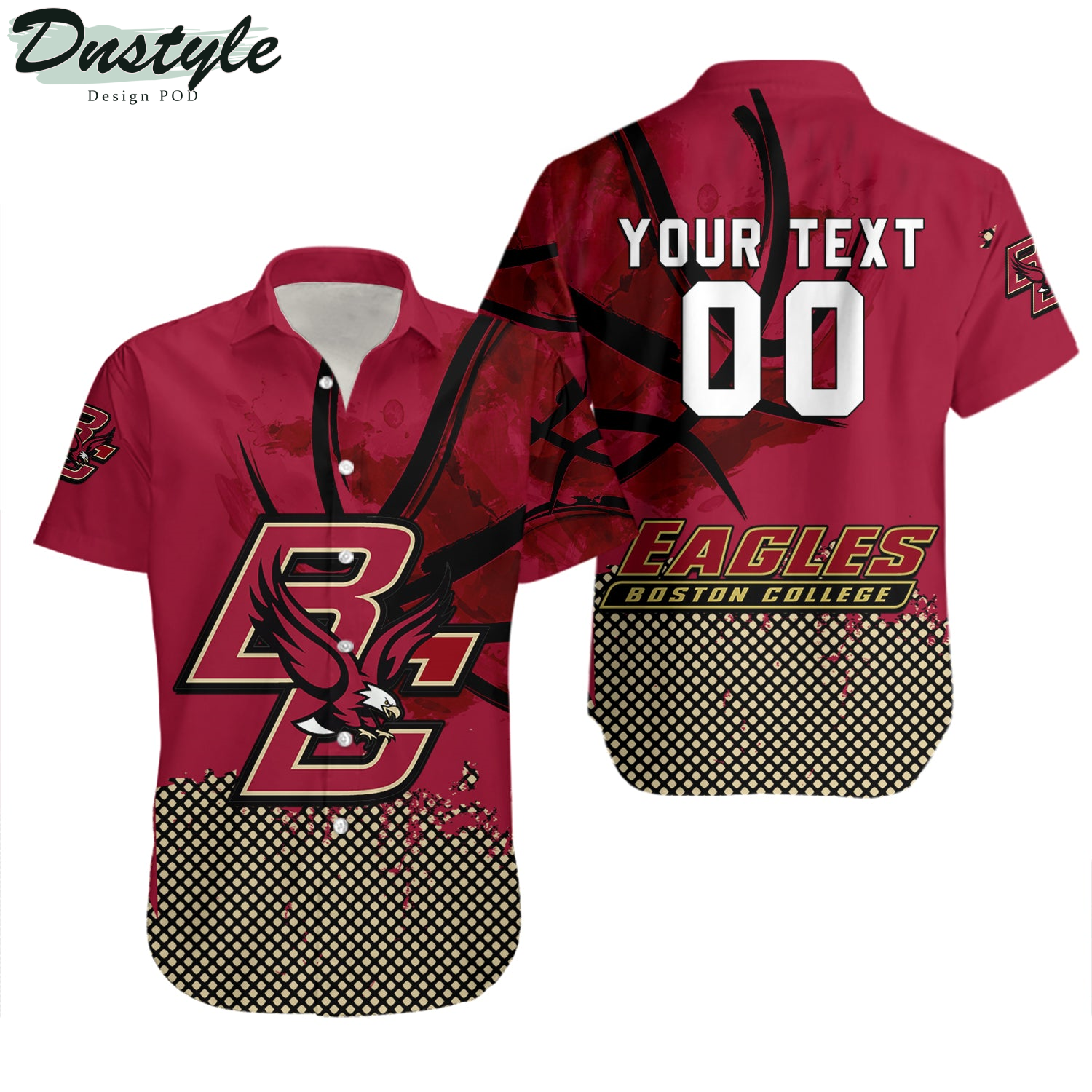 Boston College Eagles Basketball Net Grunge Pattern Hawaii Shirt