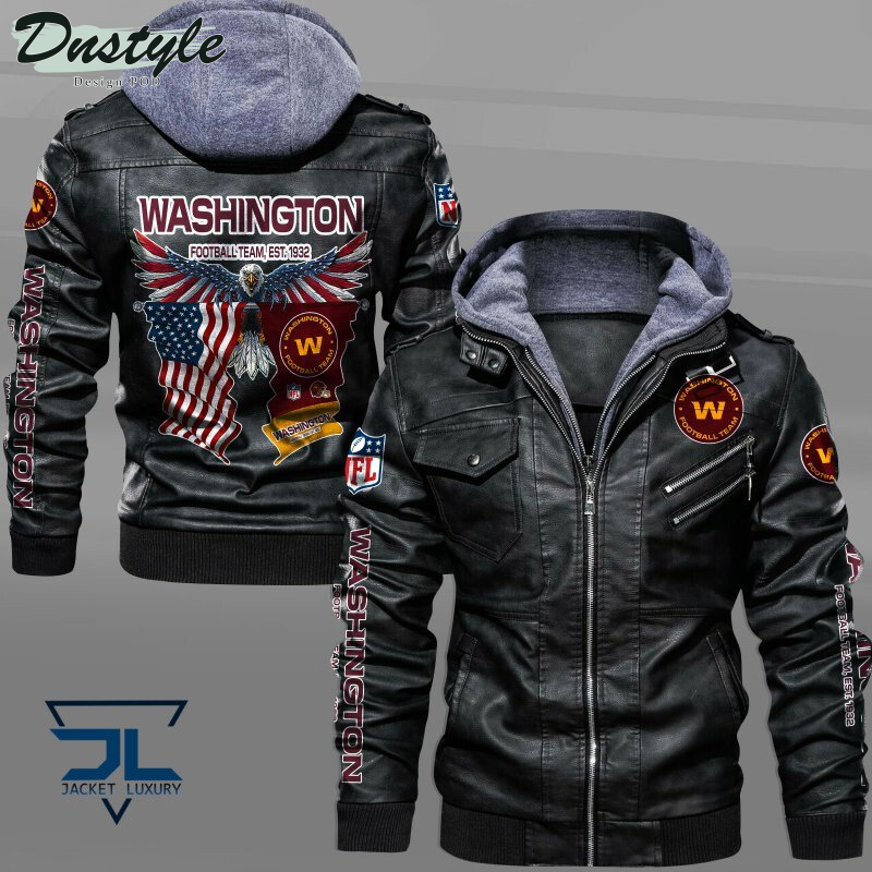 Washington Football Team Eagles American Flag Leather Jacket
