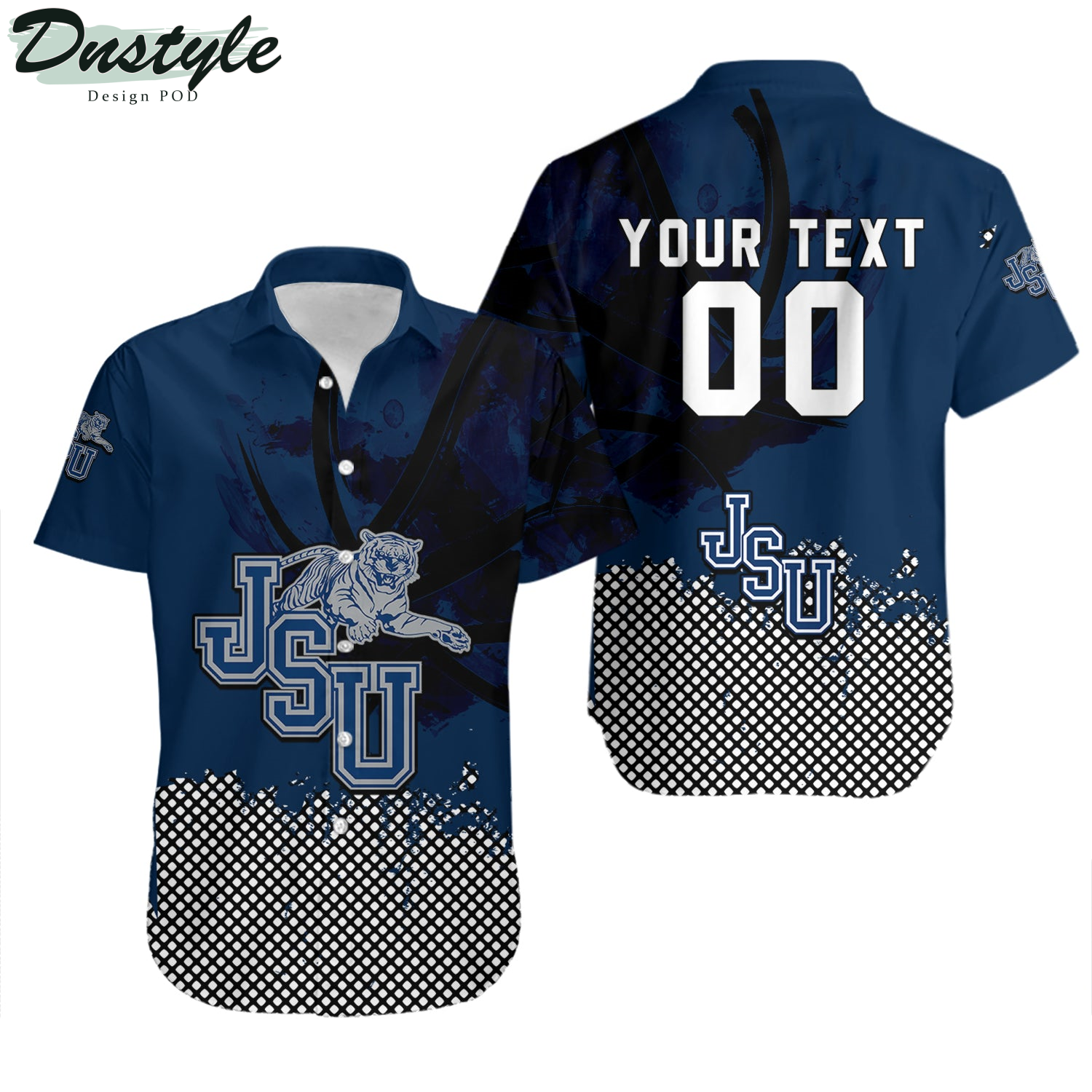 Jackson State Tigers Basketball Net Grunge Pattern Hawaii Shirt