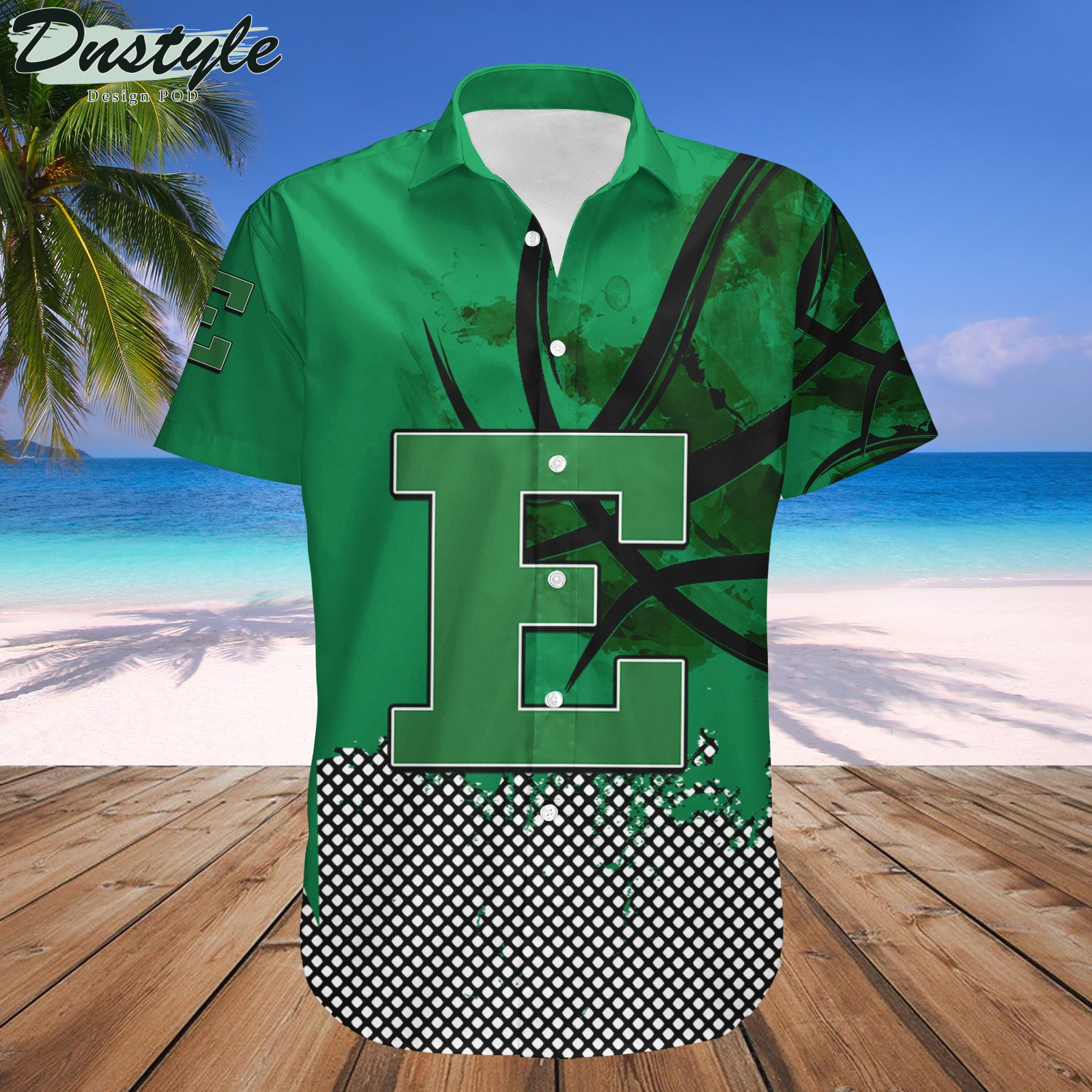 Eastern Michigan Eagles Basketball Net Grunge Pattern Hawaii Shirt