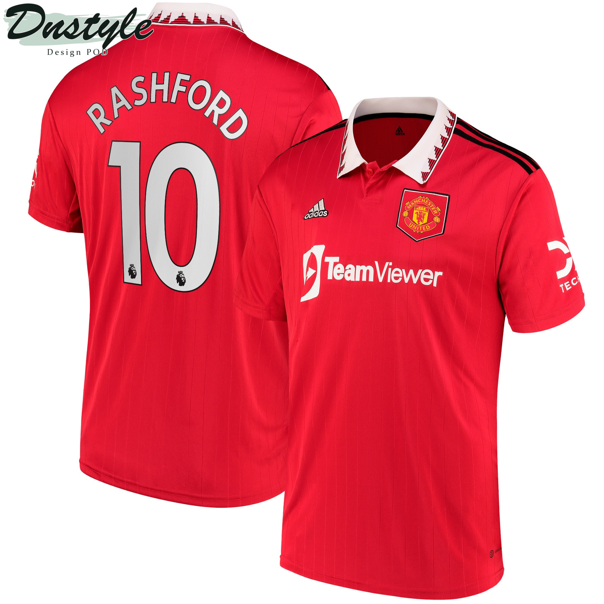 Marcus Rashford #10 Manchester United 2022/23 Home Player Jersey - Red