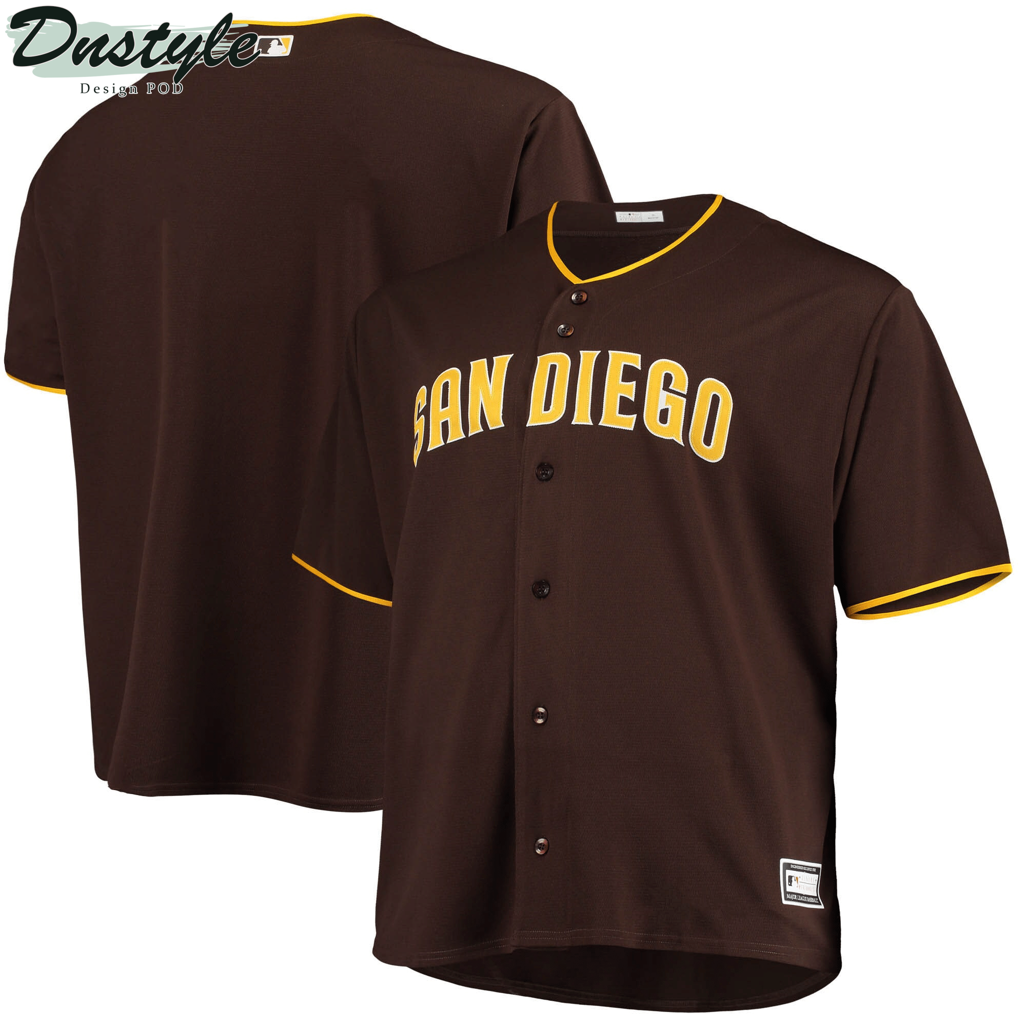 Men's Sand/Brown San Diego Padres Big & Tall Alternate Team Jersey MLB Jersey