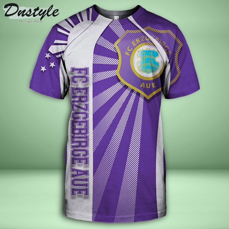 FC Erzgebirge Aue Allover bedrucktes Hoodie-T-Shirt
