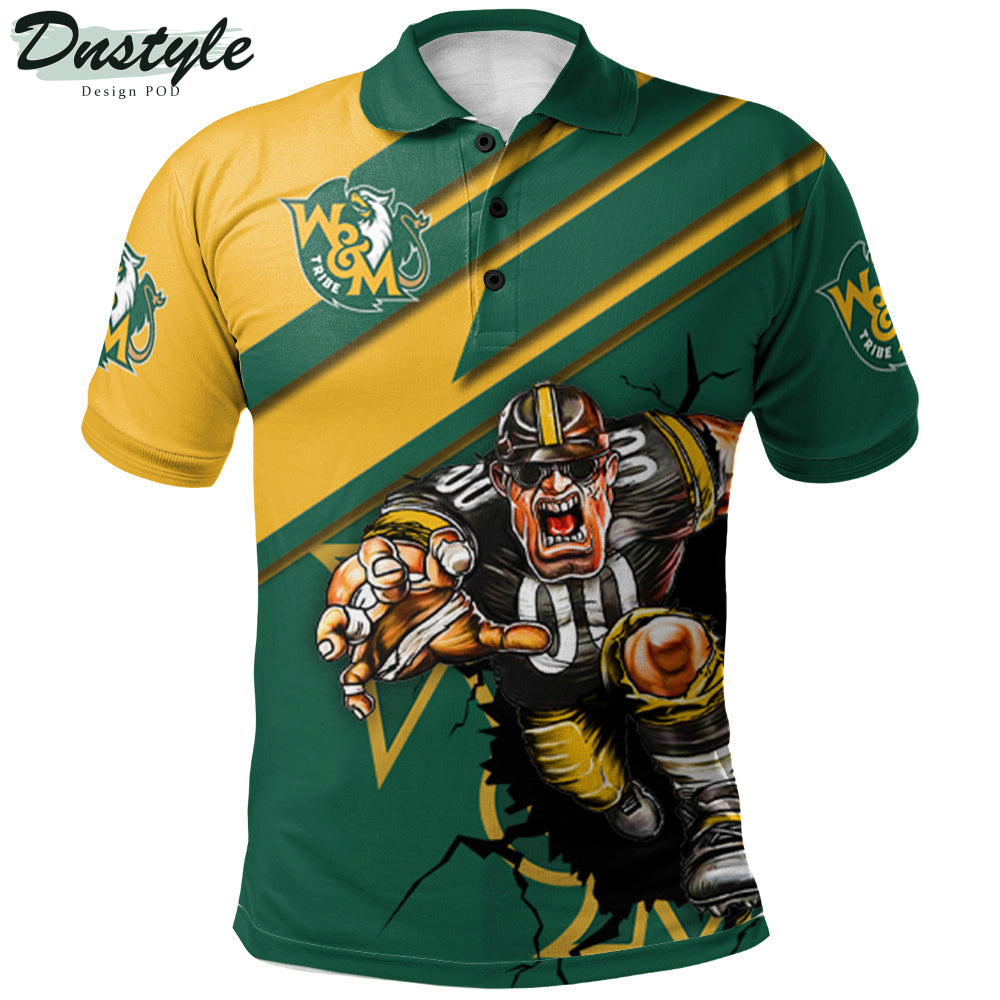 William and Mary Tribe Mascot Polo Shirt