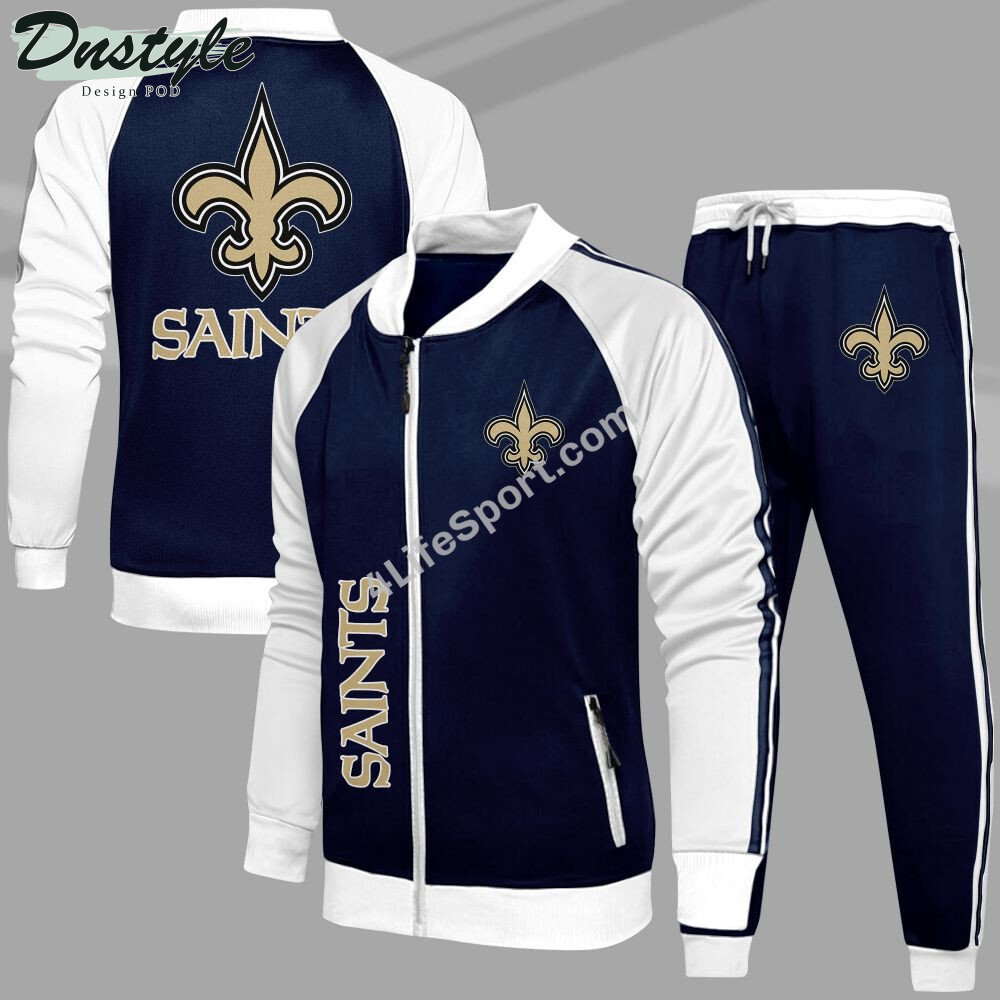 New Orleans Saints Tracksuits Jacket Bottom Set