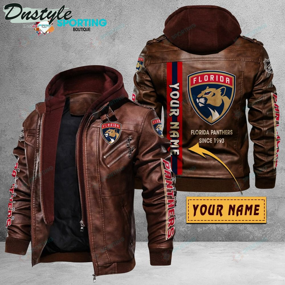Florida Panthers custom name leather jacket
