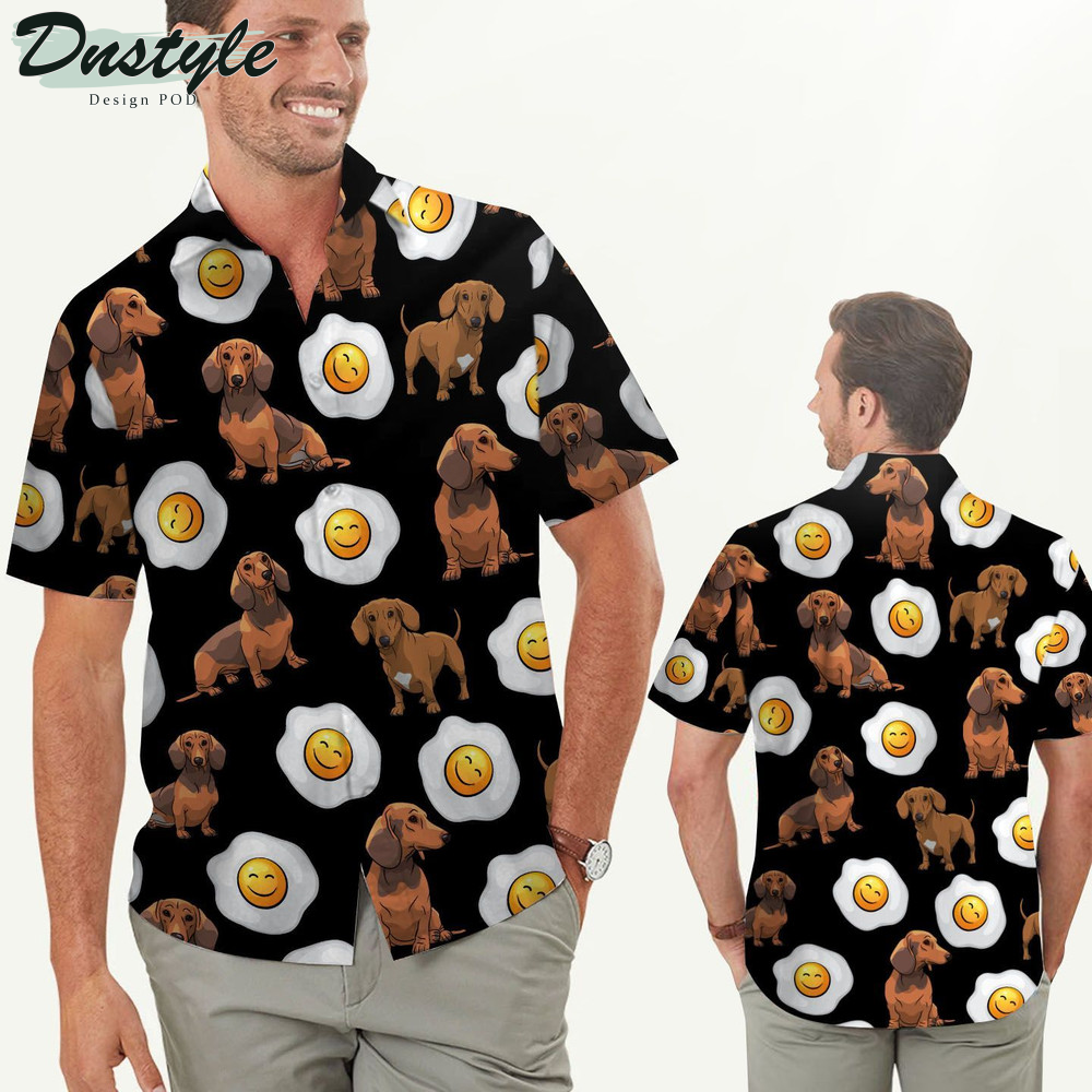Dachshund Cute Eggs Tropical Hawaiian Shirt