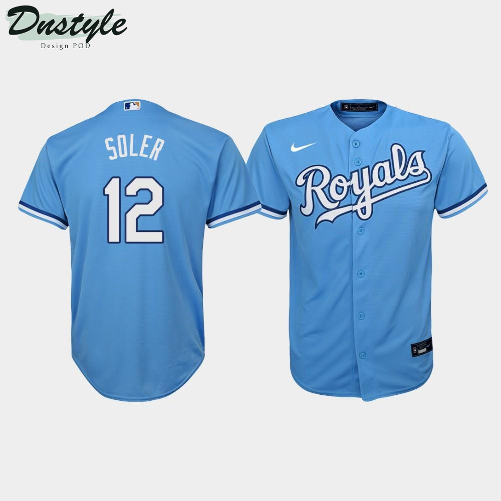 Youth Kansas City Royals Jorge Soler #12 Light Blue Alternate Jersey MLB Jersey