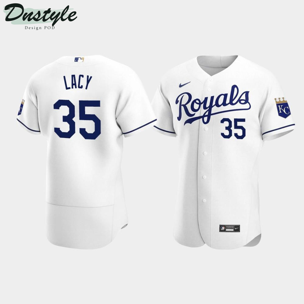 Men's Kansas City Royals #35 Asa Lacy White Home Jersey MLB Jersey