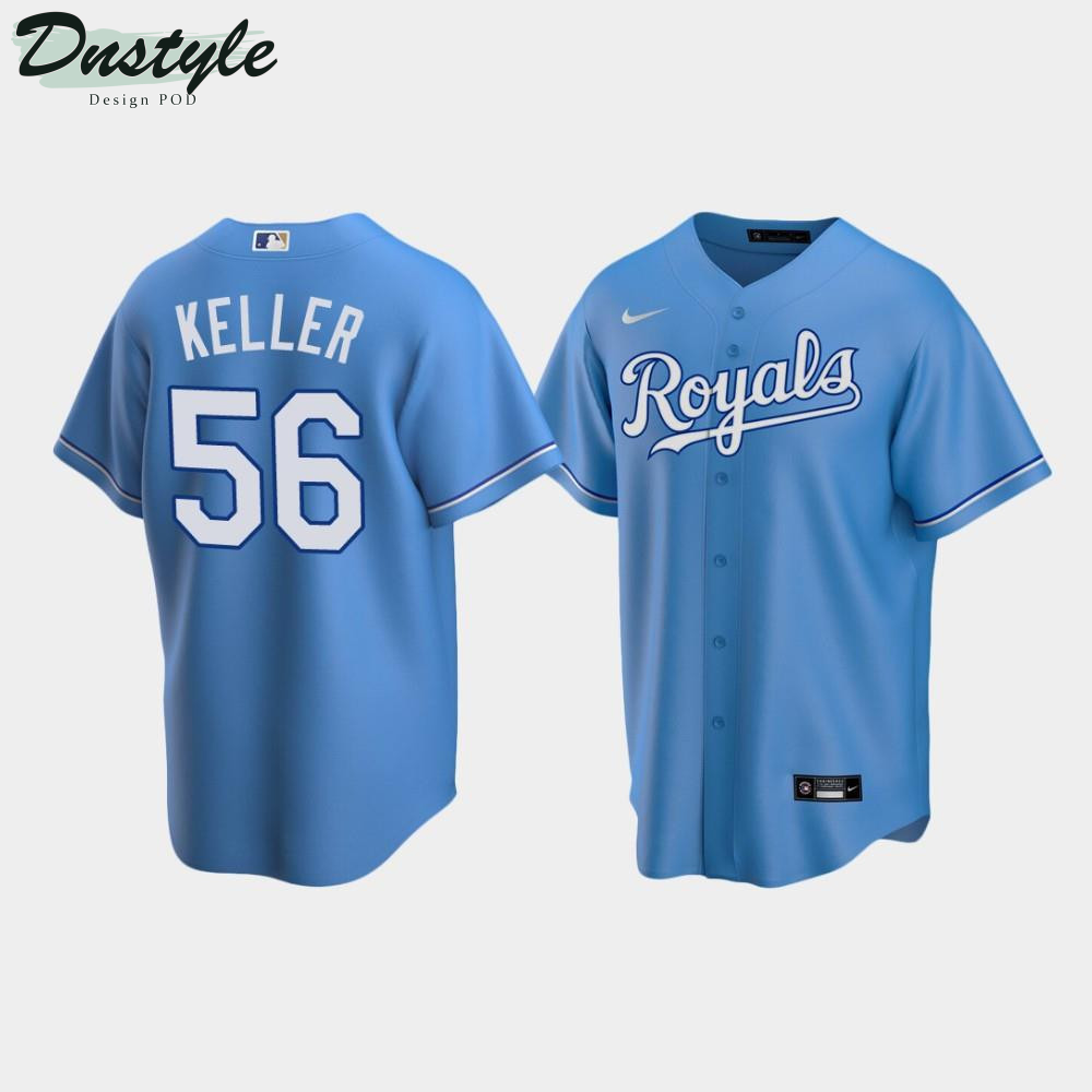 Men’s Kansas City Royals #56 Brad Keller Light Blue Alternate Jersey MLB Jersey