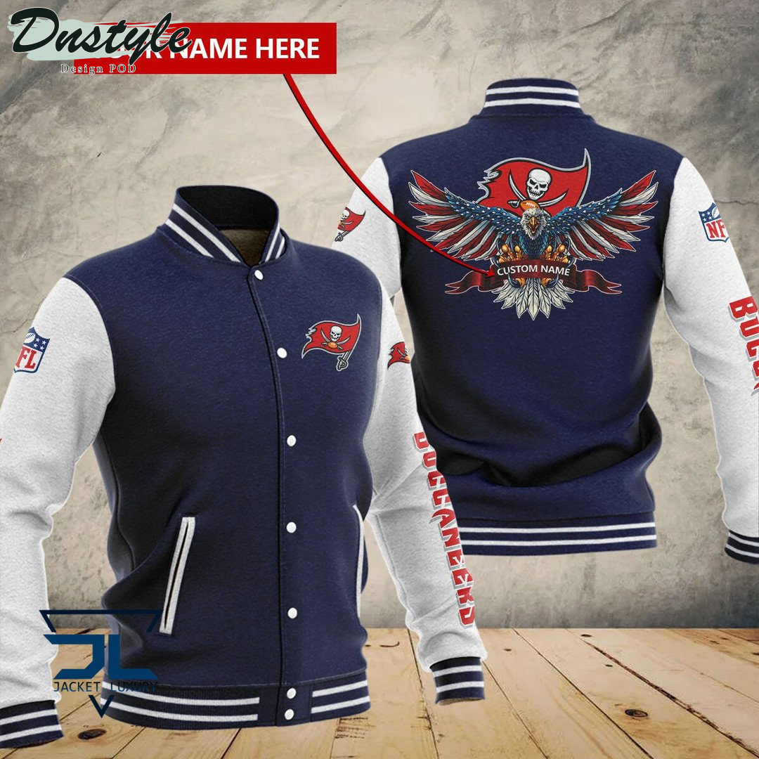 Tampa Bay Buccaneers Eagles Custom Name Baseball Jacket