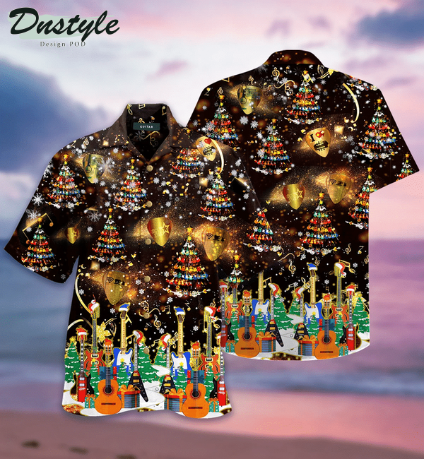 Guitar Tree Christmas Hawaiian Shirt