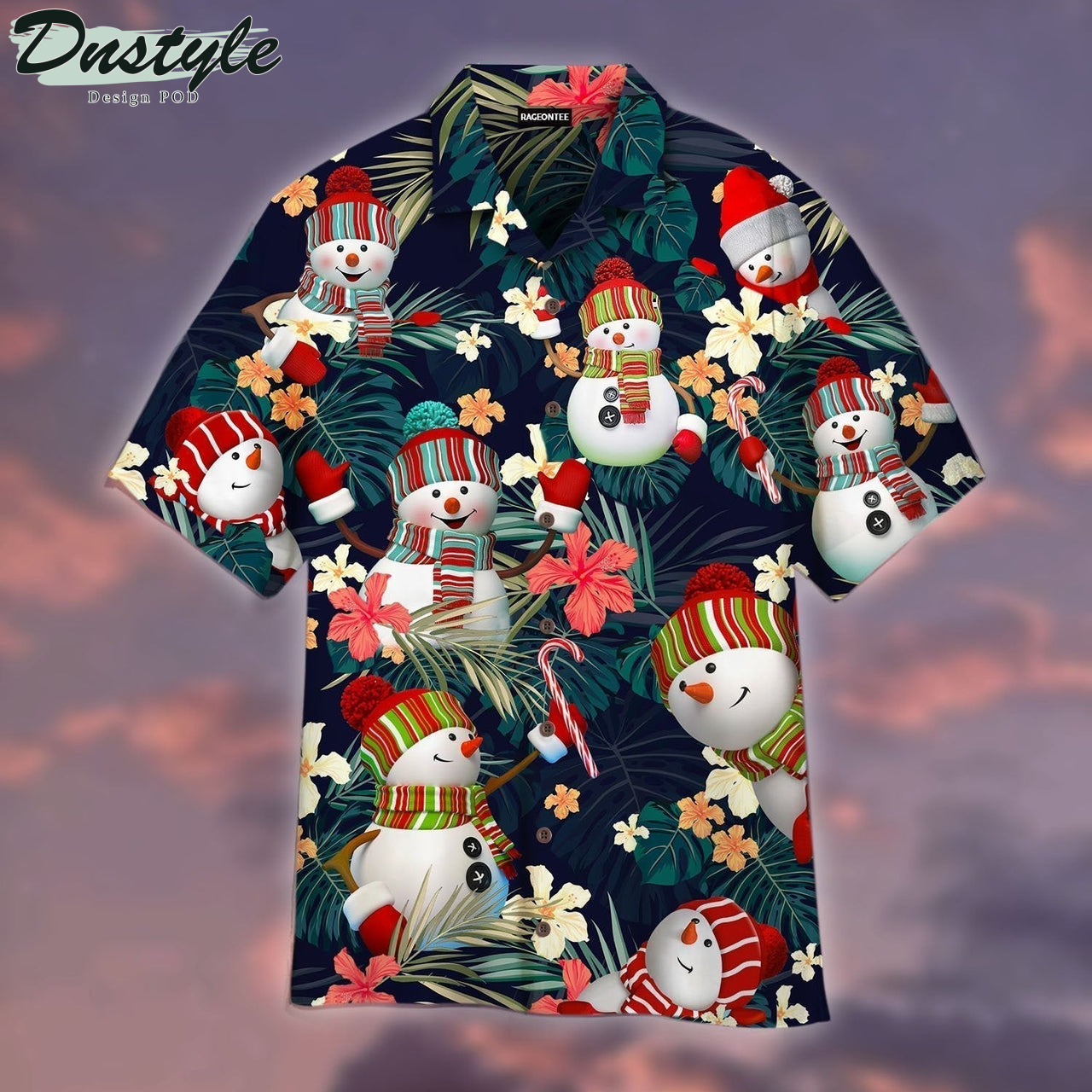 Stay Cool Snowman In Christmas Day Hawaiian Shirt