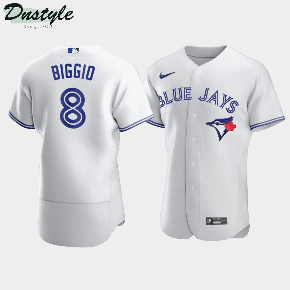 Men's Toronto Blue Jays #8 Cavan Biggio White Jersey MLB Jersey