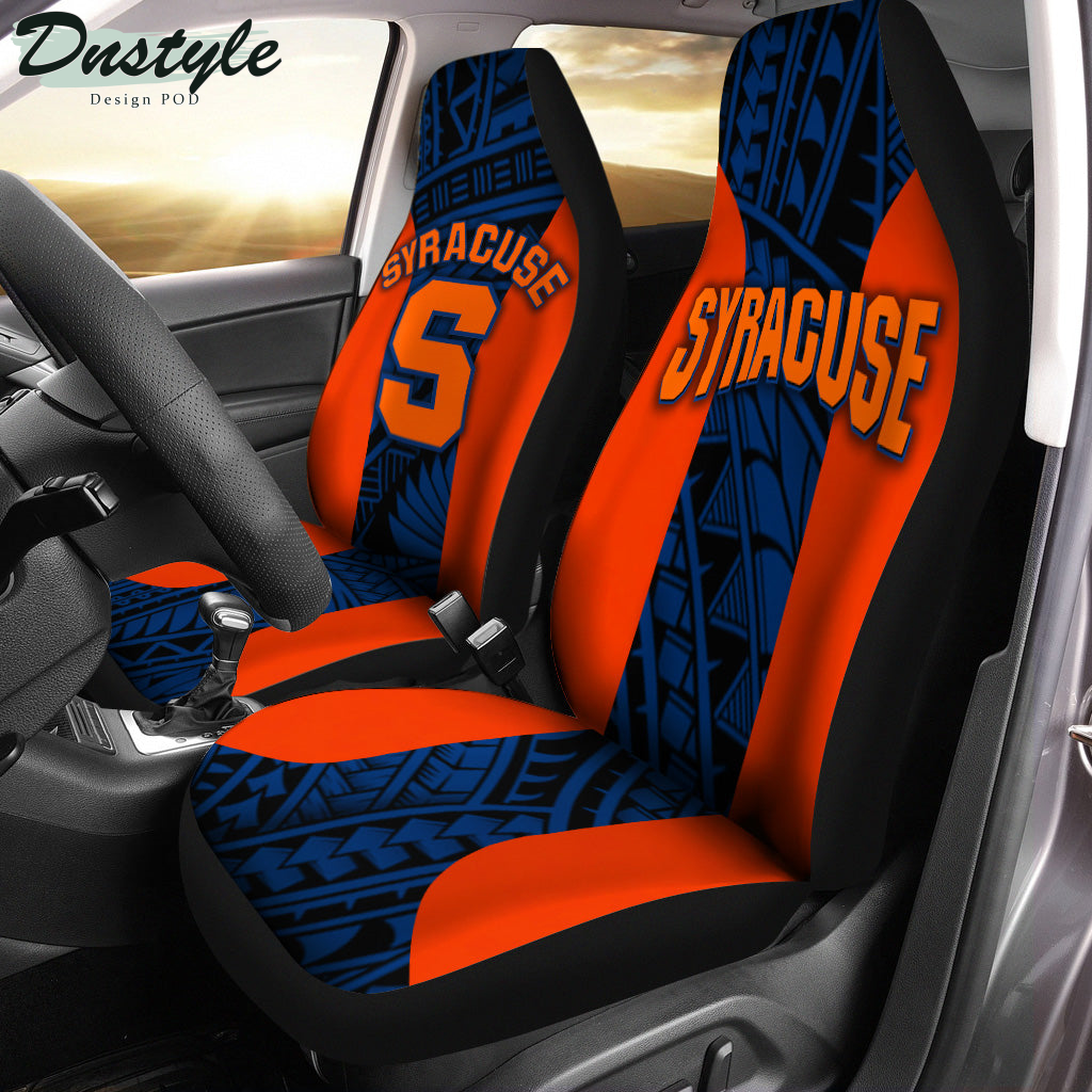 Syracuse Orange Polynesian Car Seat Cover