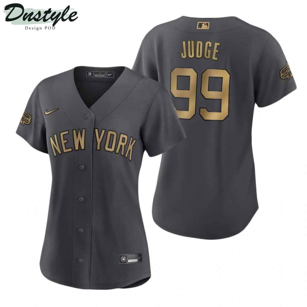 Women New York Yankees Aaron Judge Charcoal 2022 All-Star Game Jersey