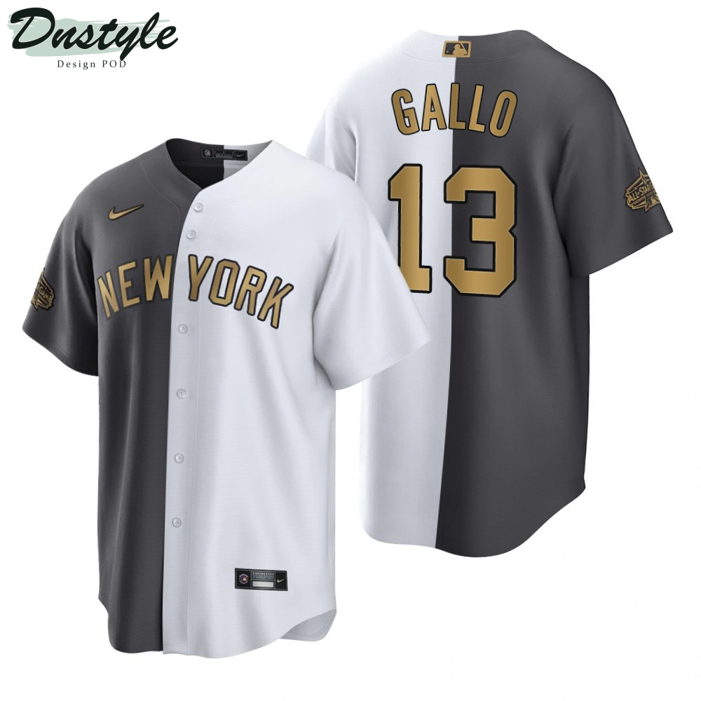New York Yankees Joey Gallo Split White Charcoal 2022 All-Star Game Jersey