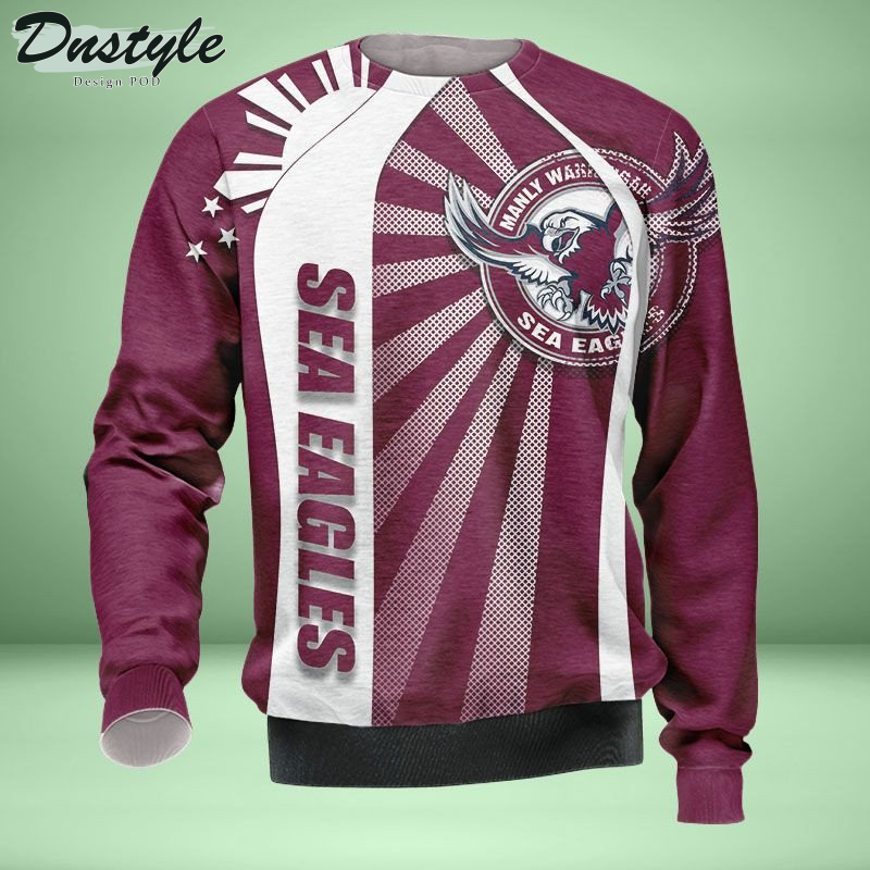 Manly Warringah Sea Eagles all over printed hoodie t-shirt