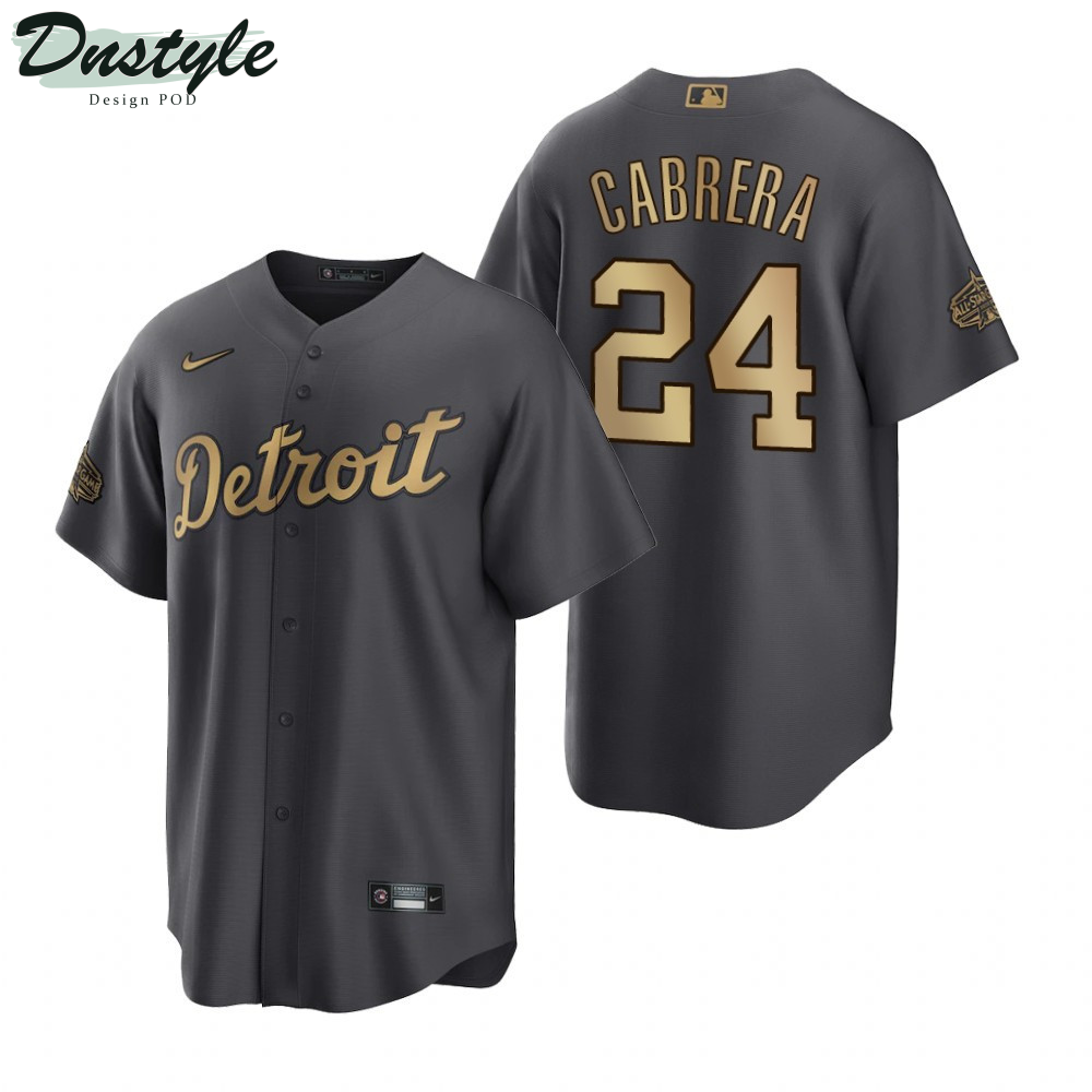 Detroit Tigers Miguel Cabrera Charcoal 2022 All-Star Game Jersey