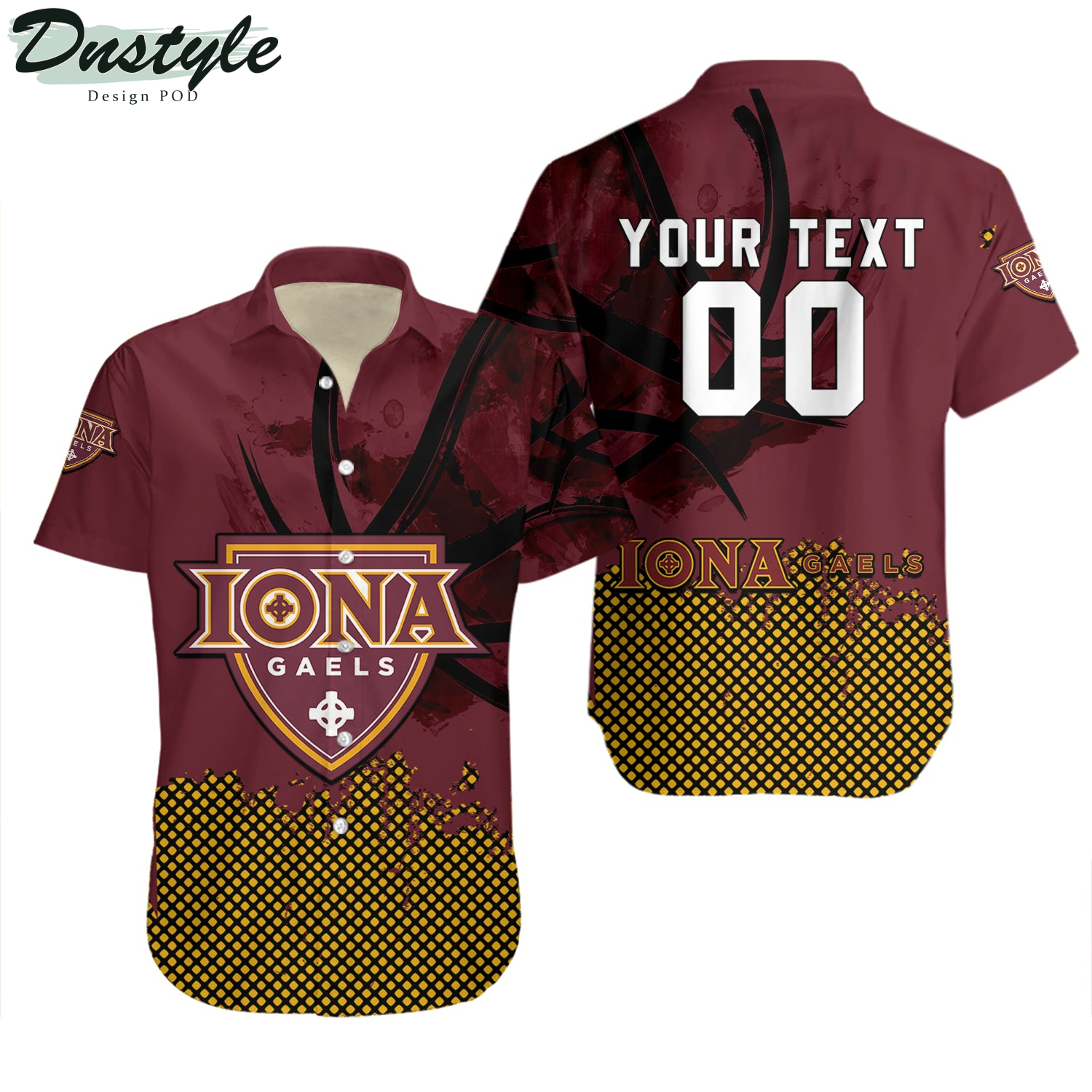 Iona Gaels Basketball Net Grunge Pattern Hawaii Shirt