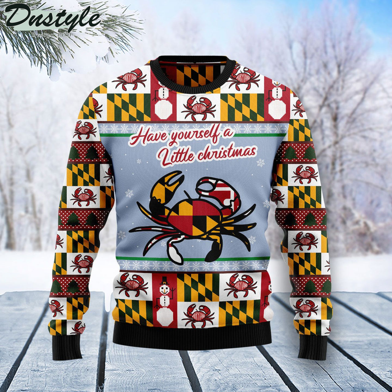 Maryland Symbols Ugly Christmas Sweater