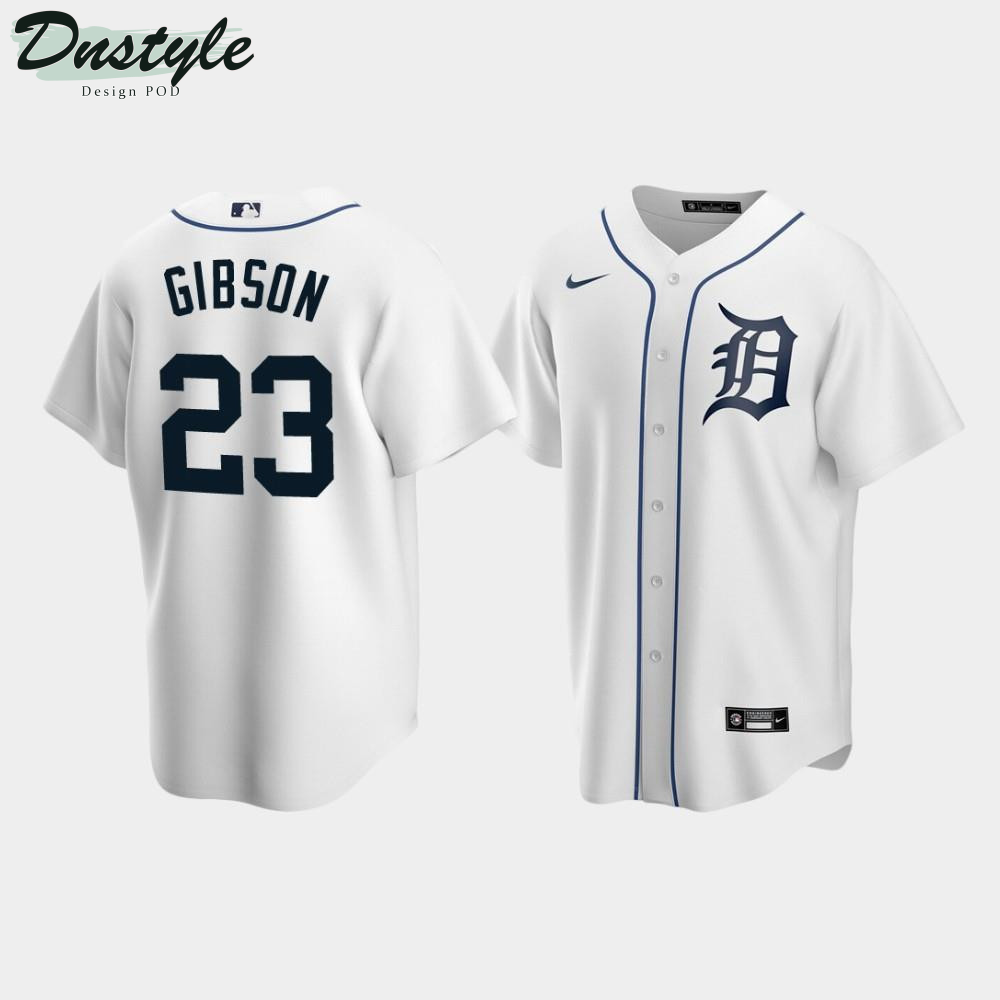 Men's Detroit Tigers #23 Kirk Gibson White Home Jersey MLB Jersey 2
