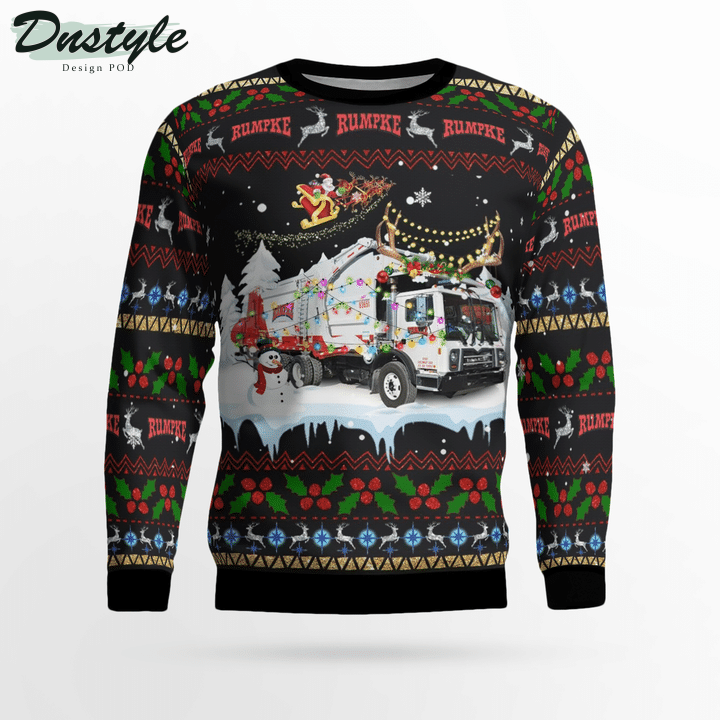 Rumpke Waste & Recycling Ugly Merry Christmas Sweater