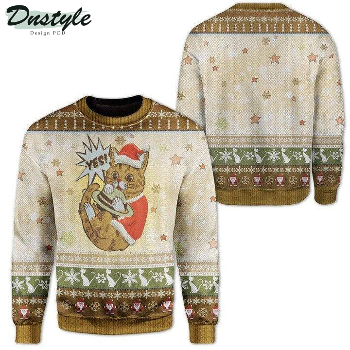 Cat Snow Ugly Christmas Sweater