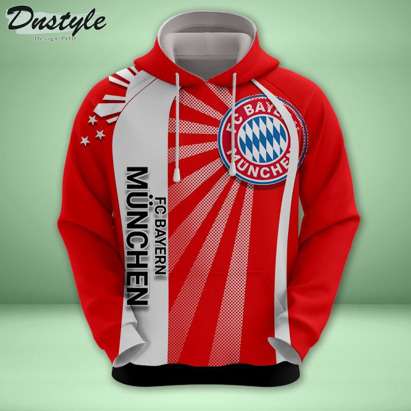 FC Bayern Munich Allover bedrucktes Hoodie-T-Shirt