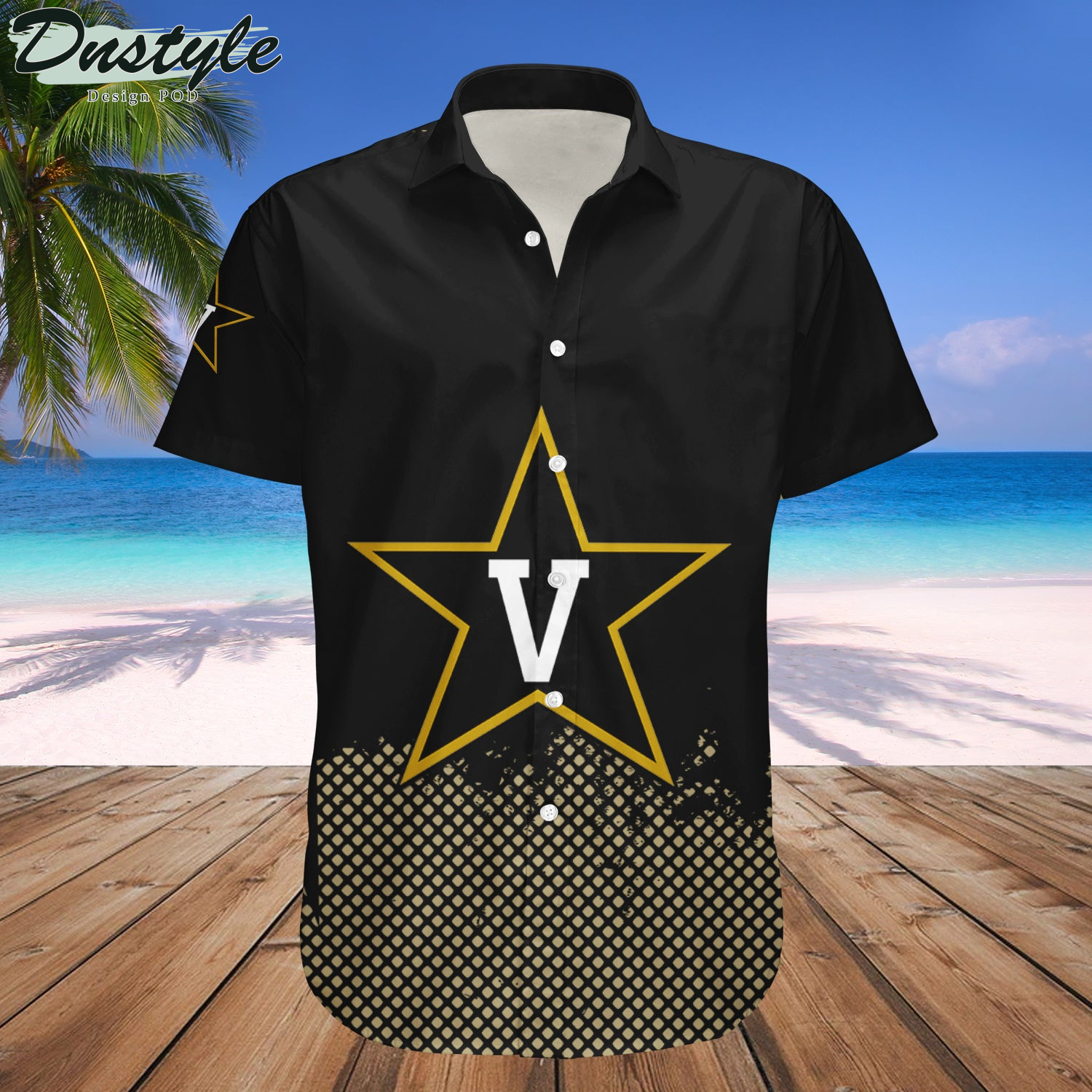 Vanderbilt Commodores Basketball Net Grunge Pattern Hawaii Shirt