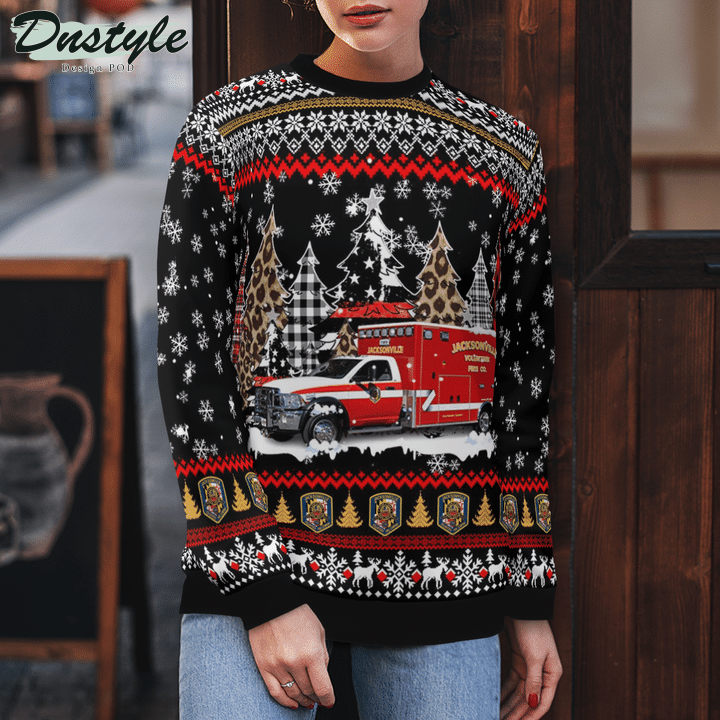 Jacksonville Volunteer Fire Company Baltimore County Maryland – Station 47 Ugly Merry Christmas Sweater