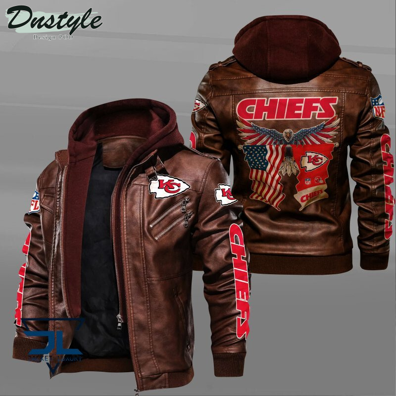 Kansas City Chiefs Eagles American Flag Leather Jacket