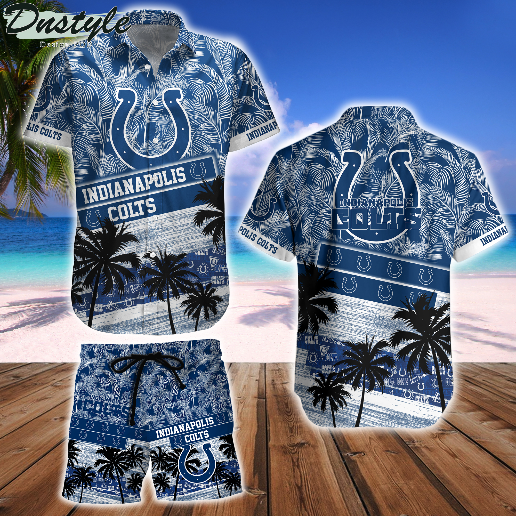Indianapolis Colts Team NFL Hawaiian Shirt And Beach Short