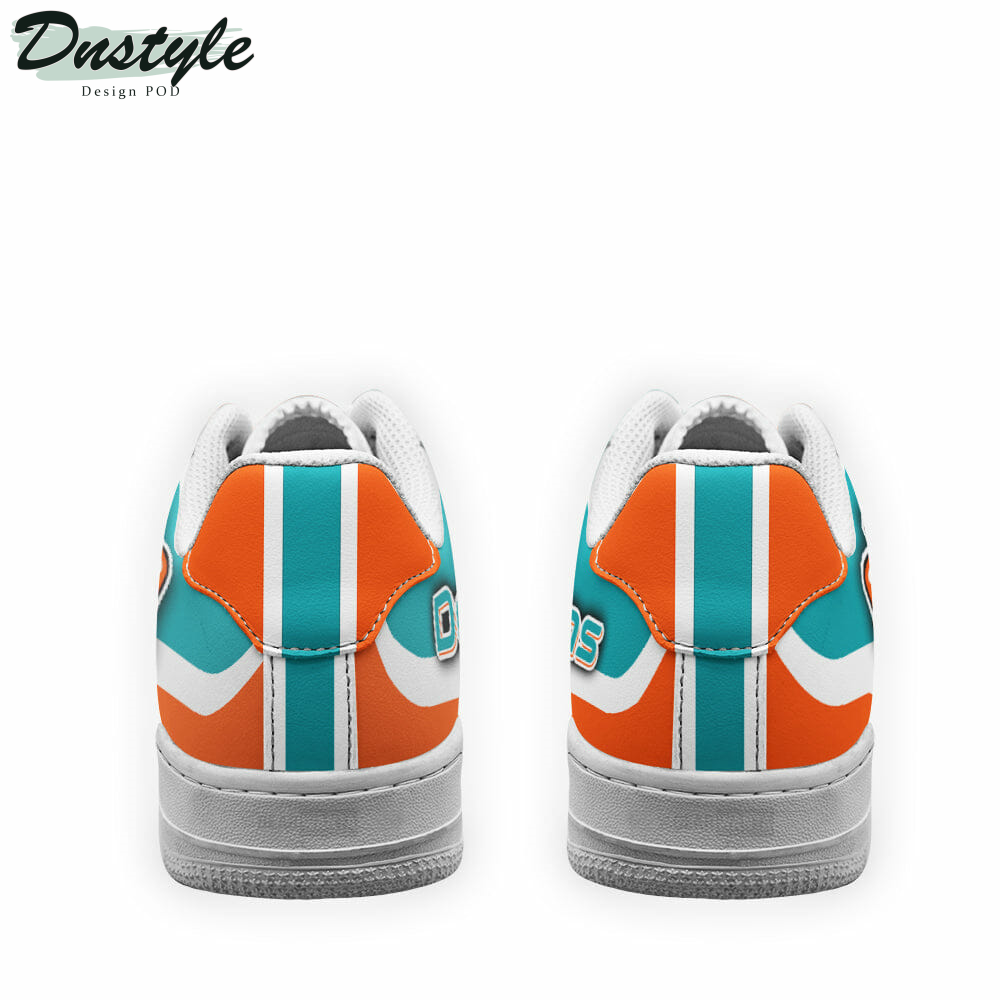 Miami Dolphins Air Sneakers Air Force 1 Shoes Sneakers