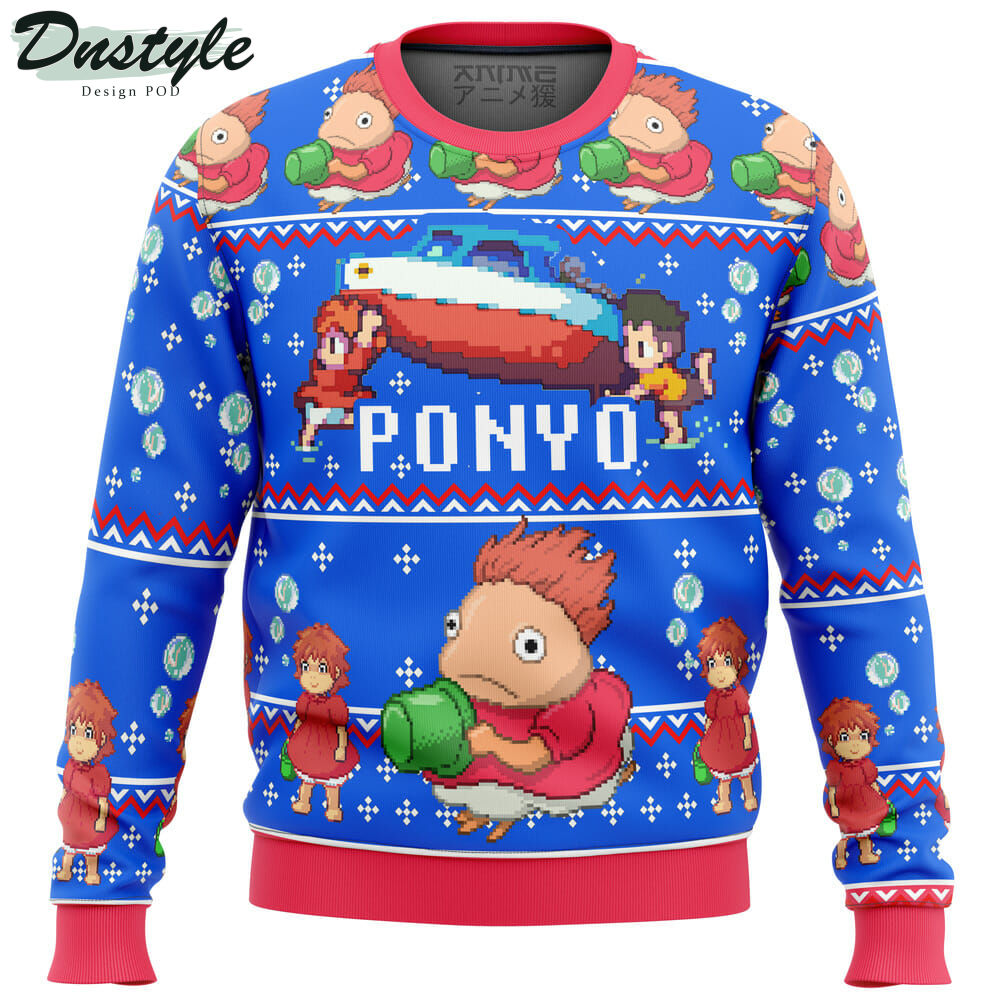 Magical PONYO Ugly Christmas Sweater