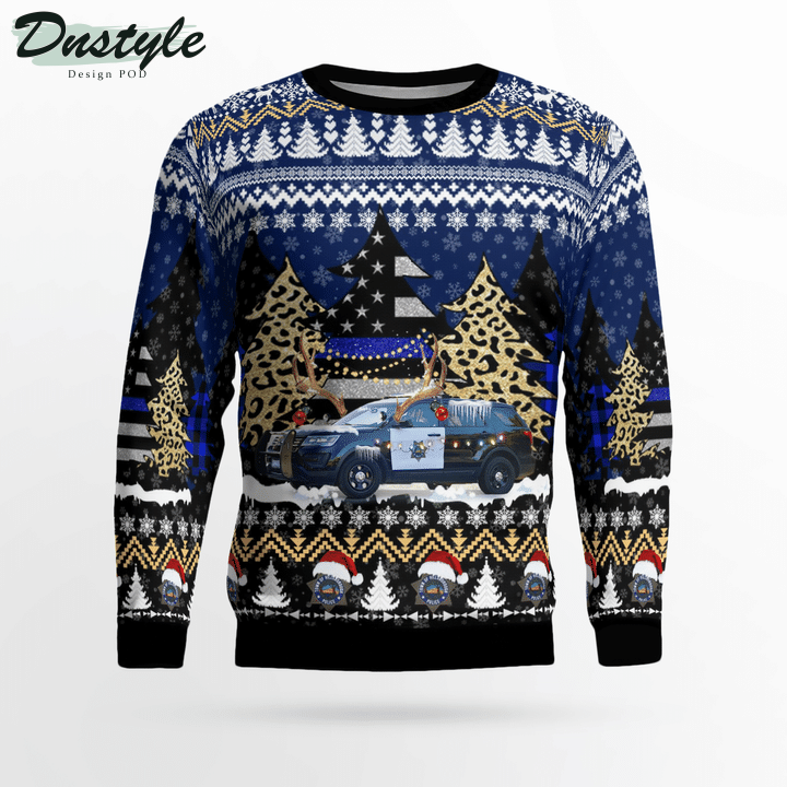 Hillsborough Police Department California Ugly Merry Christmas Sweater