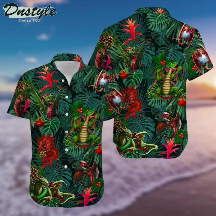 Christmas Dragon Tropical Hawaiian Shirt