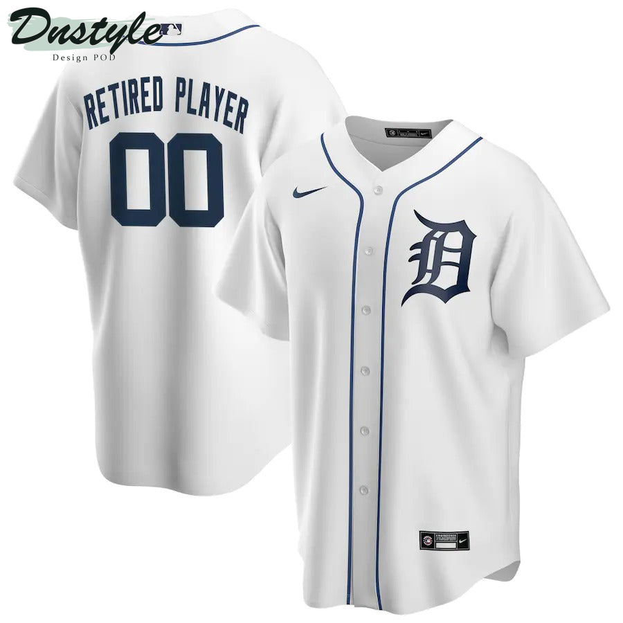 Men's Detroit Tigers Nike White Home Pick-A-Player Retired Roster Custom Replica Jersey