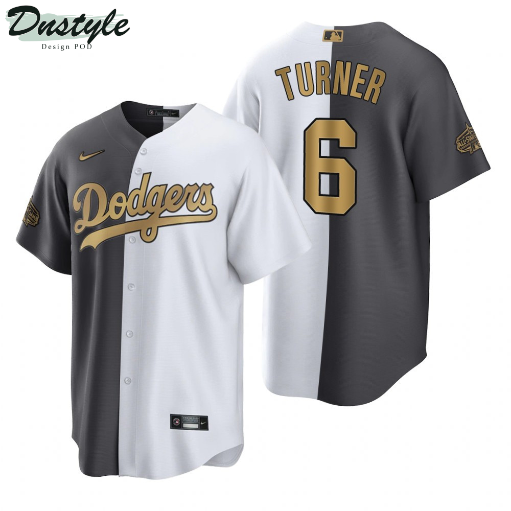 Los Angeles Dodgers Trea Turner White Charcoal 2022 All-Star Game Split Jersey