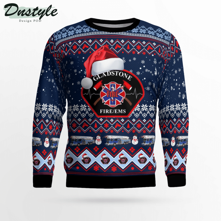 City of Gladstone Fire & EMS Ugly Merry Christmas Sweater