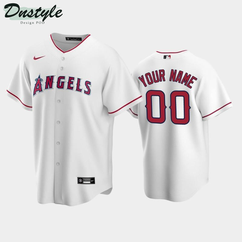#00 Custom White Los Angeles Angels Home Jersey MLB Jersey