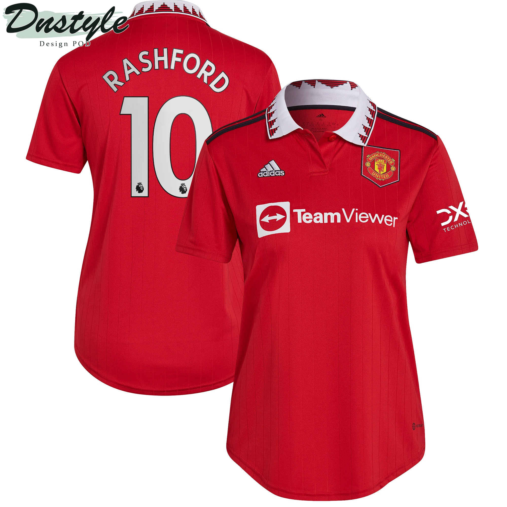 Marcus Rashford #10 Manchester United Women 2022/23 Home Jersey - Red