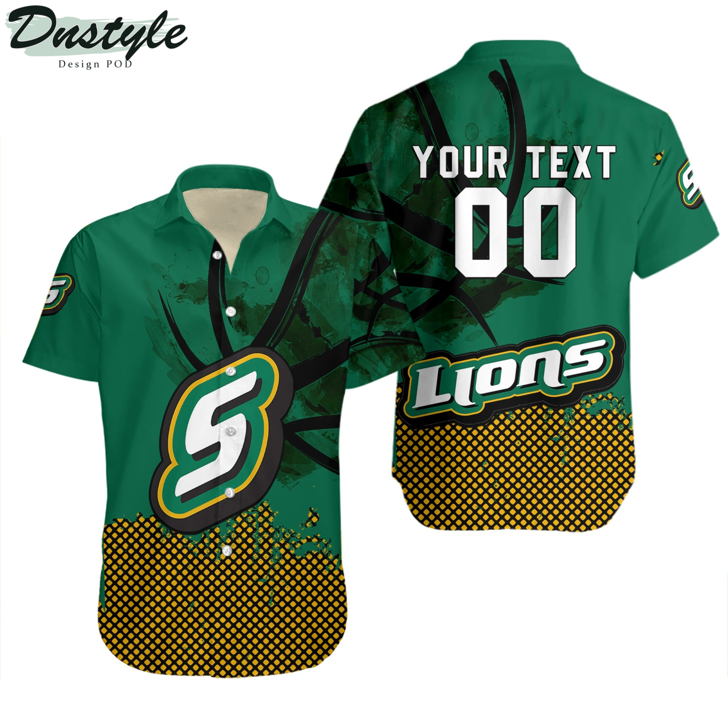 Southeastern Louisiana Lions Basketball Net Grunge Pattern Hawaii Shirt