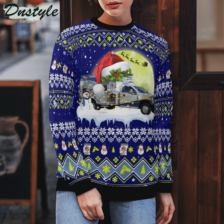 Hughes County Emergency Medical Service AOP Ugly Merry Christmas Sweater