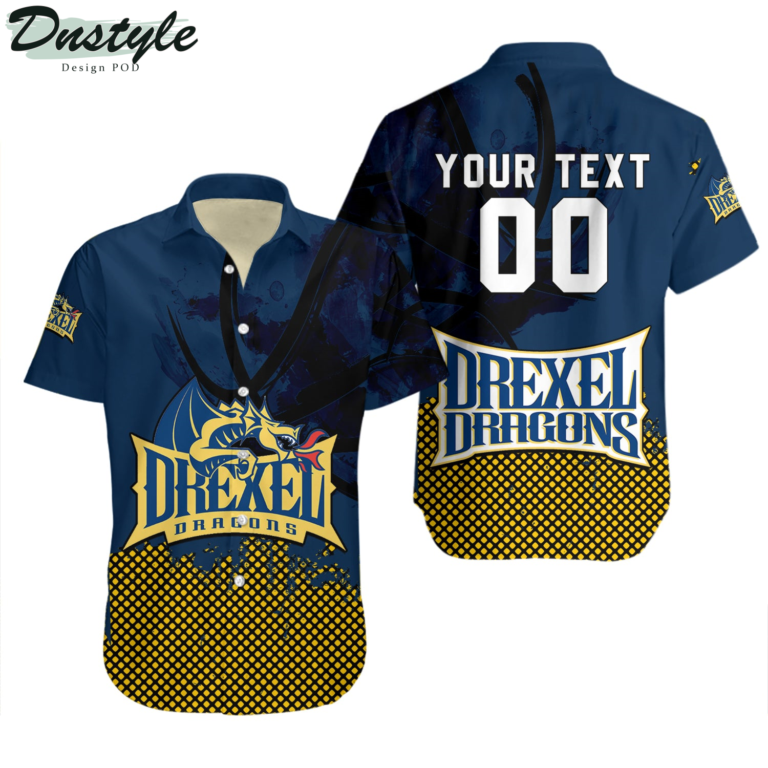 Drexel Dragons Basketball Net Grunge Pattern Hawaii Shirt