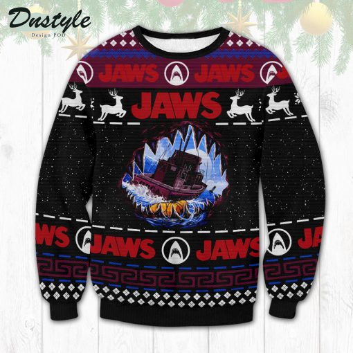 Jaws Reindeer Ugly Sweater
