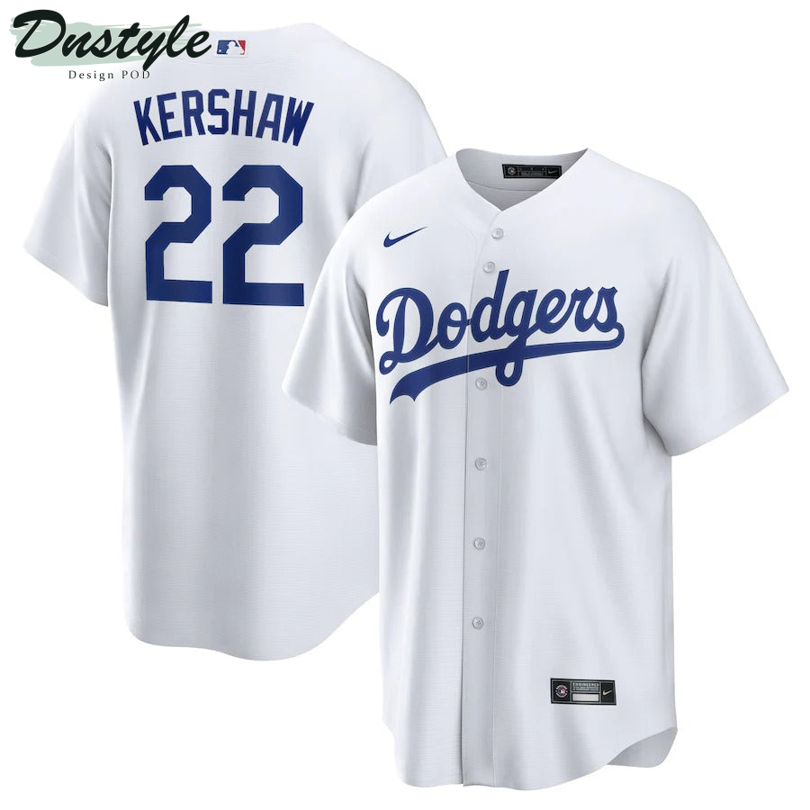 Men's Los Angeles Dodgers Clayton Kershaw Nike White Home Replica Player Name Jersey